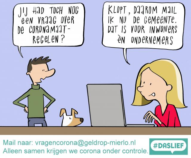 Cartoon mail naar vragencorona@geldrop-mierlo.nl